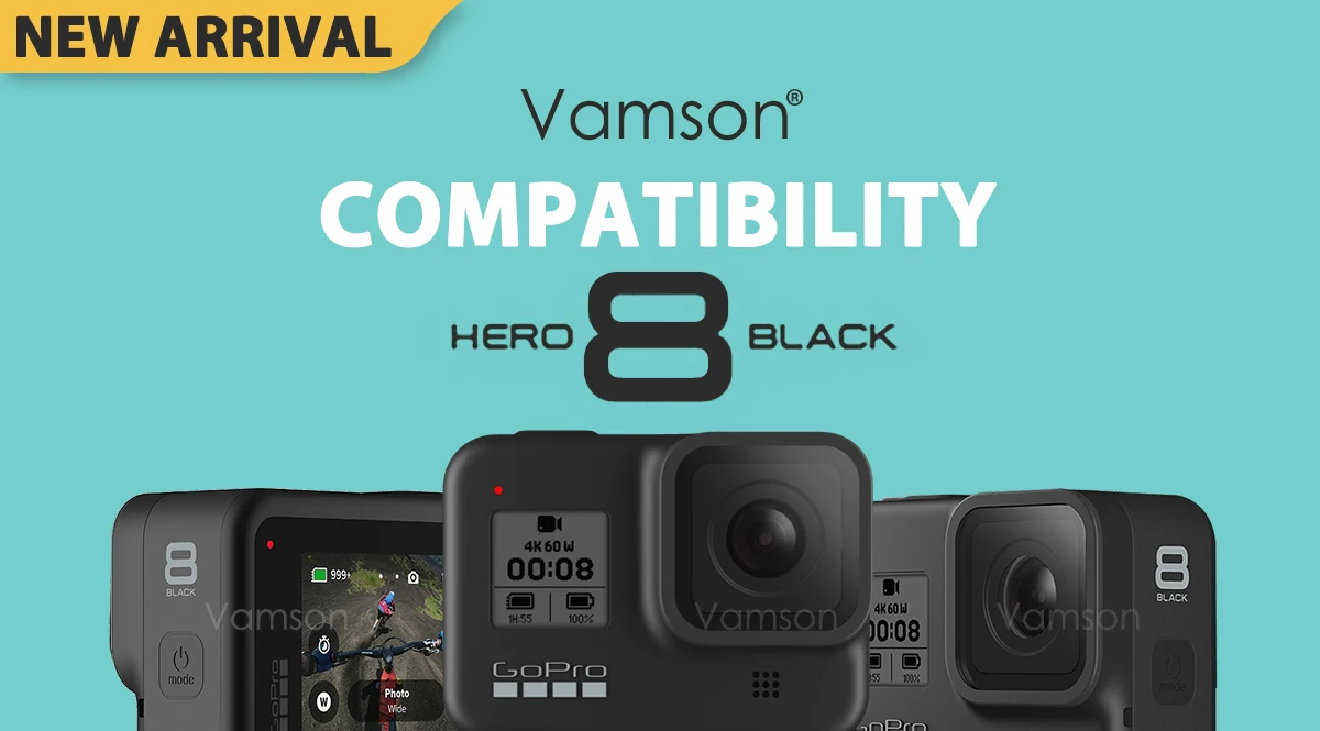 Vamson для GoPro Hero 8, черная Экшн-камера, водонепроницаемый корпус, чехол для GoPro, аксессуары, Сетчатая Сумка, плавучий фильтр для GoPro, VS30