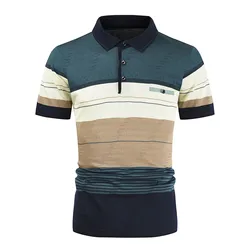 Camisa polo do desenhador dos homens de jaycosin com a parte superior da luva curta 2021 verão magro ocasional ajuste retalhos camiseta blusa superior polo homme
