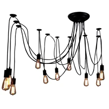 

Vintage Pendant Lamp e27 Industrial Pendant Light DIY Hanging Lamps 1.2m 1.5m 2m Wire Spider Lights for Home Decoration Lighting
