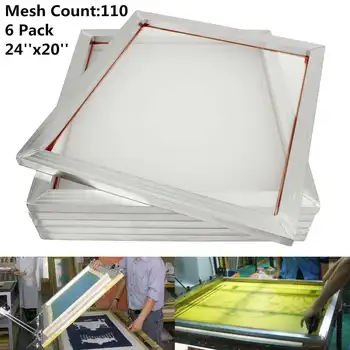 

6Pcs Set 50X60cm Aluminum Silk Screen Printing Press Screen Frame 110 Mesh Count for High-precision Printed Circuit Boards