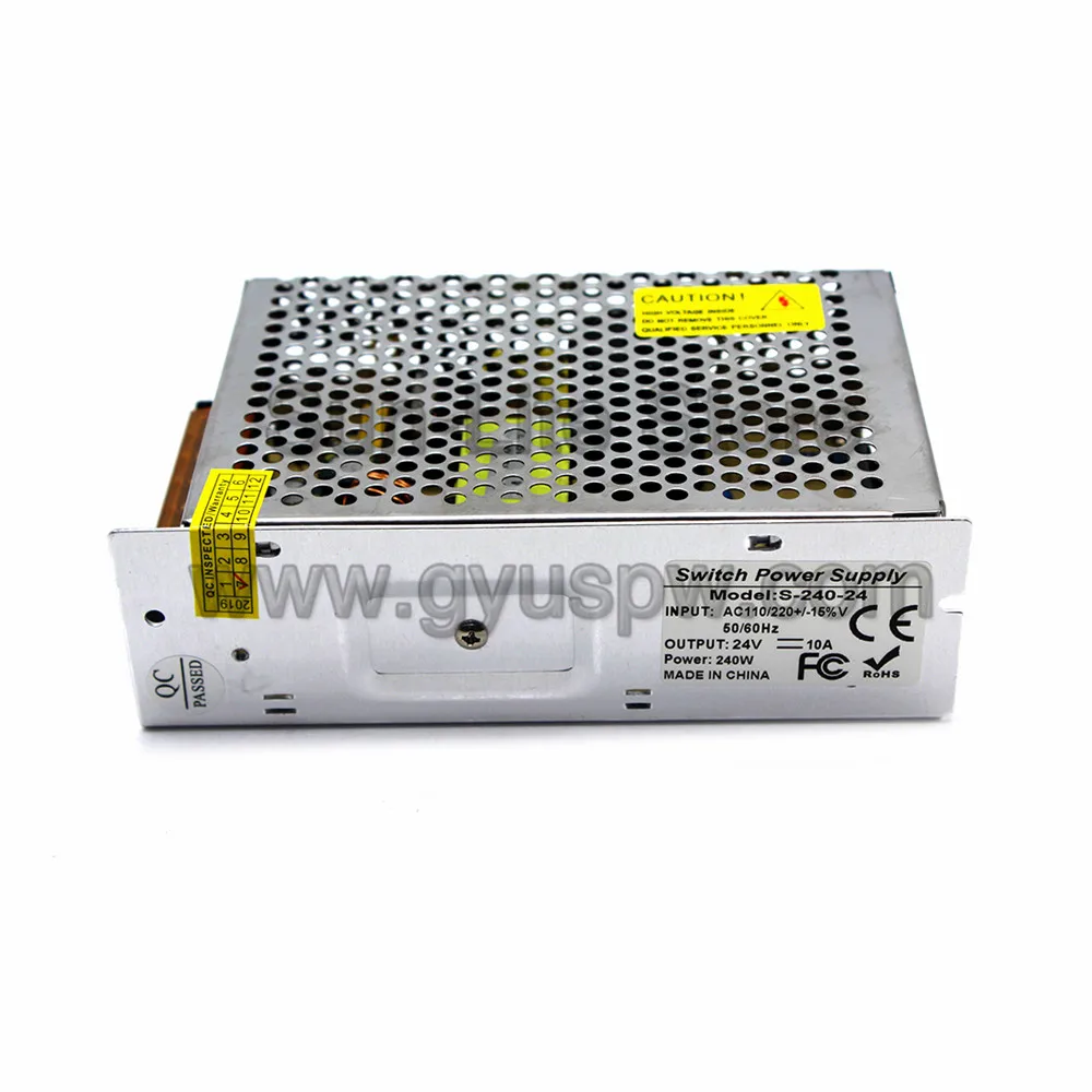 Импульсный источник питания 24V 10A 240W трансформаторы smps 220V 110V AC DC24V источник питания для CCTV камеры Stpper CNC светодиодный светильник