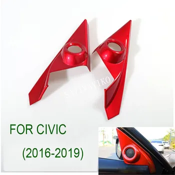 

Car Styling Inner Window Pillar A Front Speaker Audio Sound Ring Cover Trim 2 Pcs For Honda Civic 2016 2017 2018 2019 Sedan..