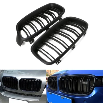 

Hot New 1Pair Matte Black Front Grille Kidney For BMW 3-Series F30 F31 F35 2012-2016