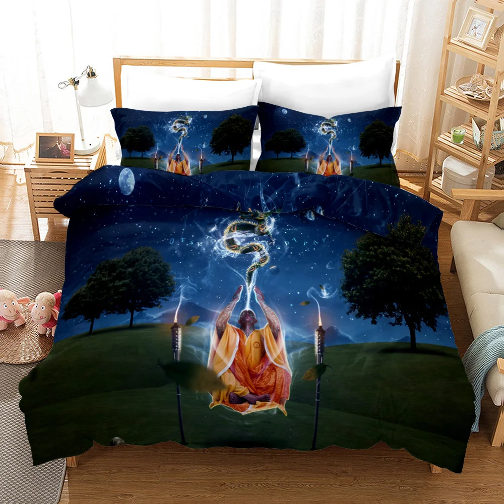 Bedding Set 3D People Seven Chakras Buddha Duvet Cover Set for Adults Queen King Twin Size Home Textiles Luxury Pillowcase