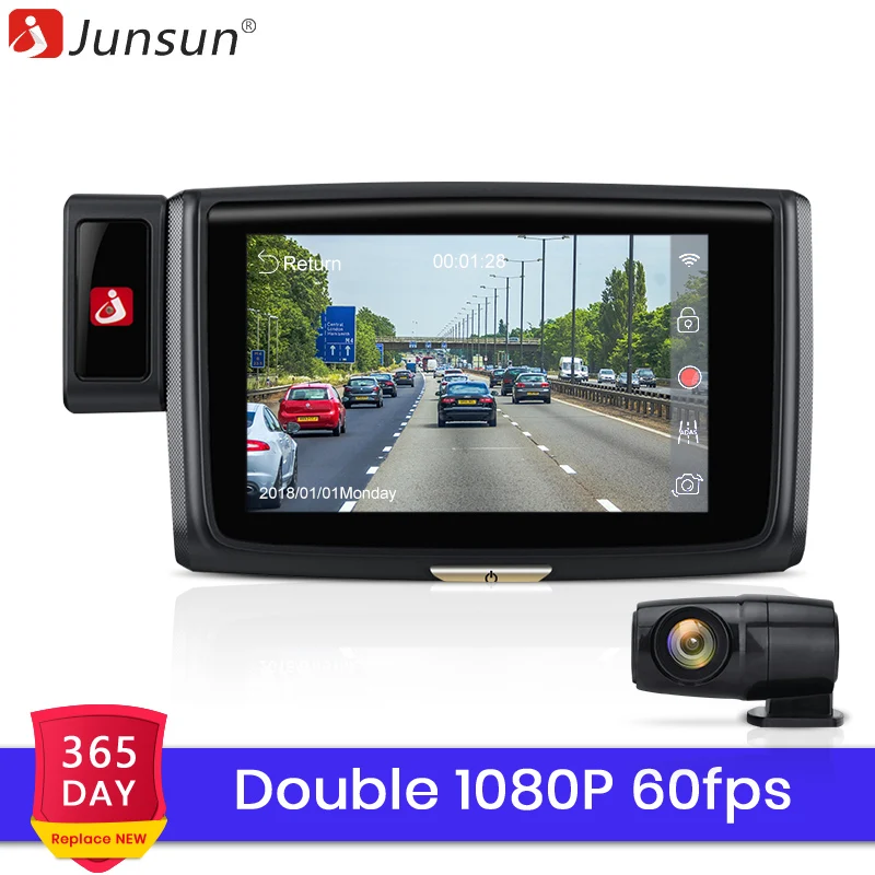 Junsun ADAS Car DVR WiFi DashCam Front and Rear Camera Support FHD 1080P 60fps Registrator Video Record S660 |