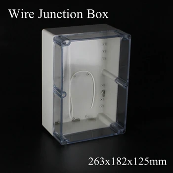 

263x182x125mm ABS IP65 Waterproof Plastic Wire Junction Box Clear Distribution Enclosure Project Case Electronic Transparent