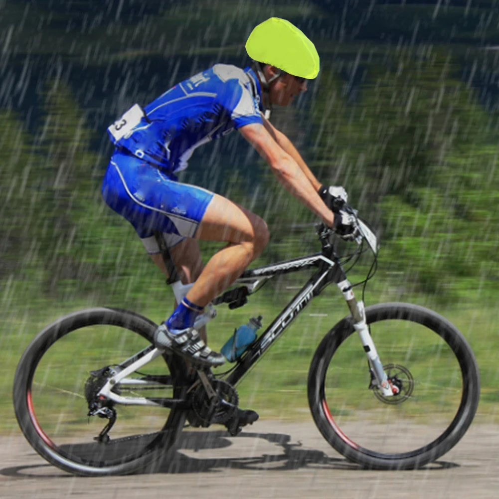 Outdoor Waterproof Bike Protection Helmet Covers Bicycle Helmet Rain Dustproof Cover for Mountain Road Cycling 4