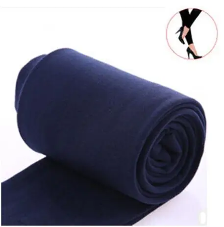 syle1 navy Осень зима женские толстые теплые леггинсы яркие цвета матовый уголь стрейч флис брюки топтать ноги леггинсы - Цвет: syle1 navy