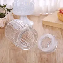 Рождество Стекло банки конфеты для Хранения Сахара бутылка, свадебный подарок полые домашний декор 72XF