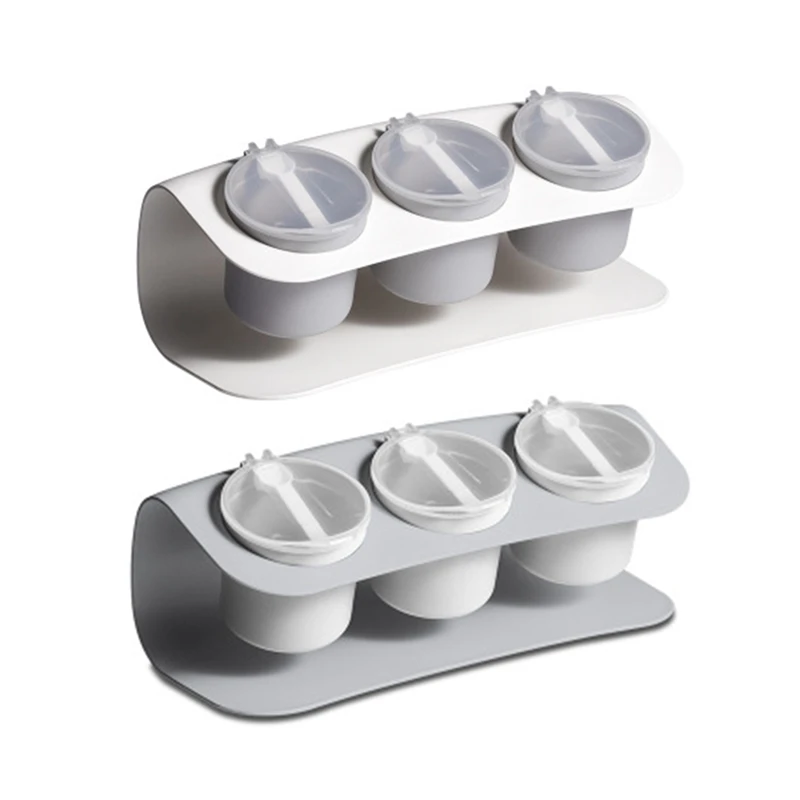 

Plastic Spick Rack Kitchen Seasoning Box with Spoon Spice Jars Seasoning Storage Tank for Salt Candy Pepper Sauce Spices