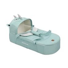 Lit de nouveau né pour bébé, Installation sans outil, lit de voyage, jouet intégré, berceau à flûte avec ceinture de siège fixe, couffin de matelas 3D en Polyester