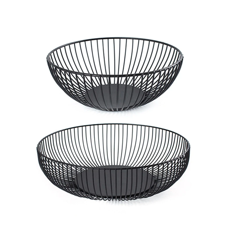 Nordic Creative Minimalist Fruit Basket Living Room Creative Fruit Drain Basket Home Iron Fruit Bowl Storage Basket(S