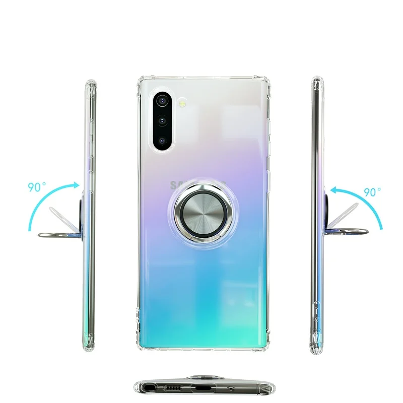 Чехол для samsung Galaxy Note 10 Чехол ударопрочный прозрачный Стенд для колец на палец Магнитный чехол для Galaxy Note 10 Plus 5G чехол