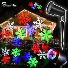 Projecteur de flocons de neige Led pour noël et nouvel an, imperméable, éclairage d'extérieur, décorations pour la maison, éclairage de rue