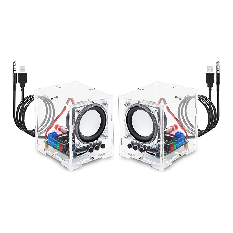 DIY Soldering Project Speaker Kit a Pair of Mini Bluetooth Amplifier