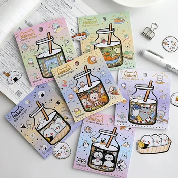 

36 Pcs/pack Cartoon Animals Sushi Penguin Dinosaur Monkey Decorative Stickers DIY Scrapbooking Diary Label Stickers Stationery