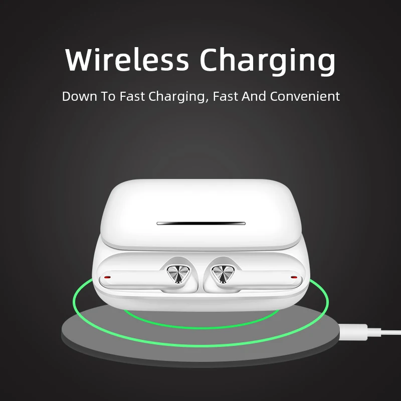 CLAITE BE36 TWS Bluetooth наушники 5,0 Hi-Fi бас наушники коснитесь сенсорные водонепроницаемые спортивные гарнитуры с выдвижным беспроводным зарядным устройством