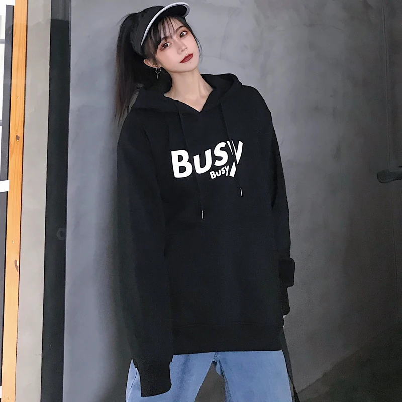 Harajuku Reflective Women Hoodie letter print Winter fashion Solid color hip-hop streetwear night shiny pullovers clothes