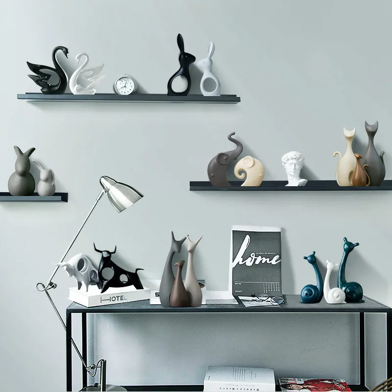 Animal Figurines Home Decoration Accessories Nordic Vintage Decor Crafts Ornament H|Статуэтки и миниатюры| |