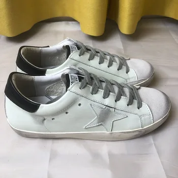 

2020 spring and autumn new classic leather cowhide small white shoes dirty shoes leather hand-made old couple low-sneakers shoes