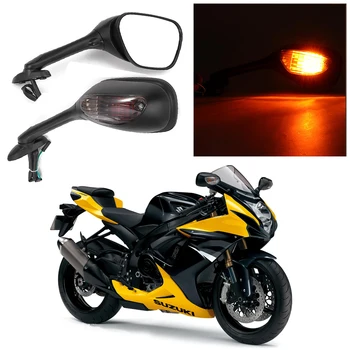 

For Suzuki GSXR Motorcycle Rearview Side Mirrors for Suzuki GSXR 600 750 1000 with Turn Signal Light K6 K7 K8 Mirror