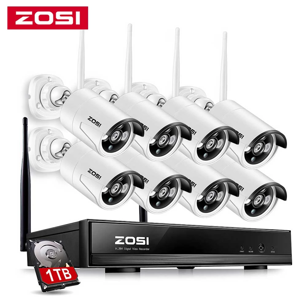 Zosi 8ch Cctv System Wireless 1080p Nvr 8 X 1 3mp Ir Outdoor Indoor P2p Wifi Ip Cctv Security Camera Home Video Surveillance Kit Hdd 1tb Hdd Wifihdd Wireless Aliexpress