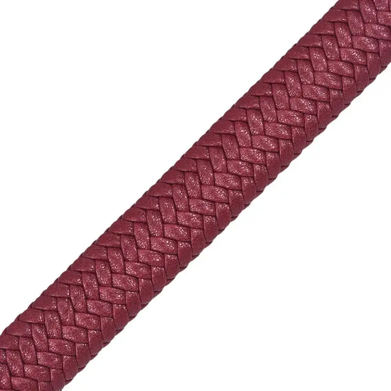 1/3/5M кожаный шнуровой 12x6 м плоский шнур веревка для браслета самодельные украшения, украшения своими руками, аксессуары для волос ручной работы - Цвет: Red