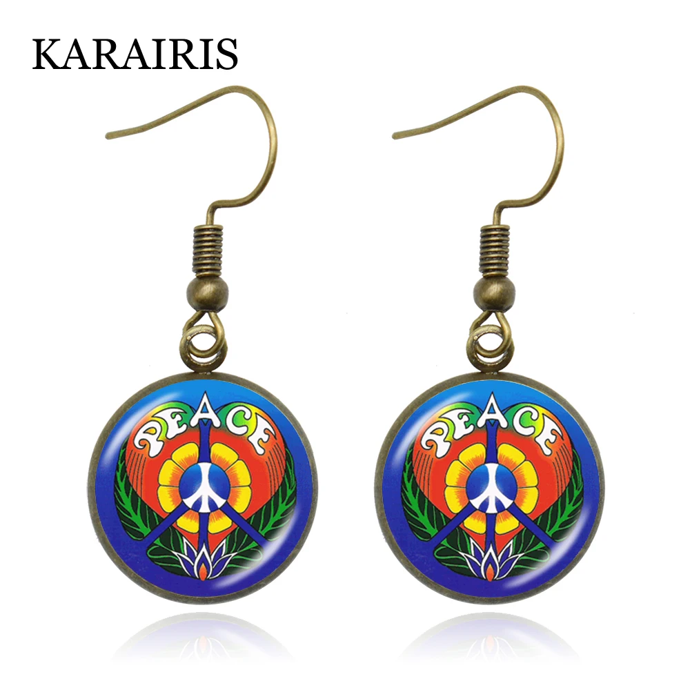 KARAIRIS новые шармы серьги-подвески с надписью мира пляжные Летние Ретро винтажные