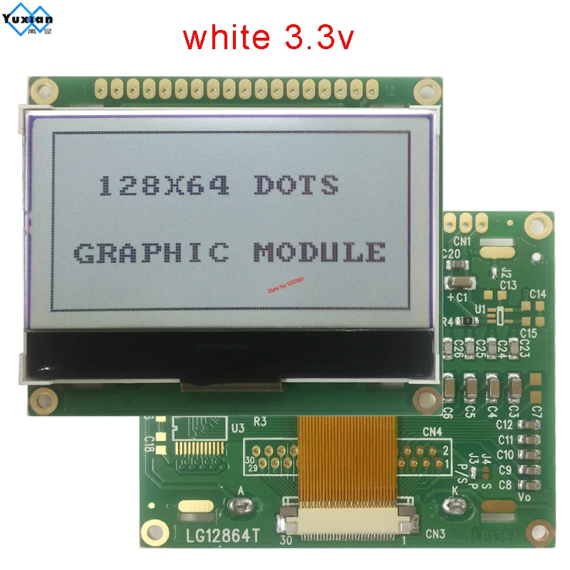 ЖК модуль COG 12864 128X64 графический экран ST7565P последовательный SPI 2 6 дюймов LG12864T