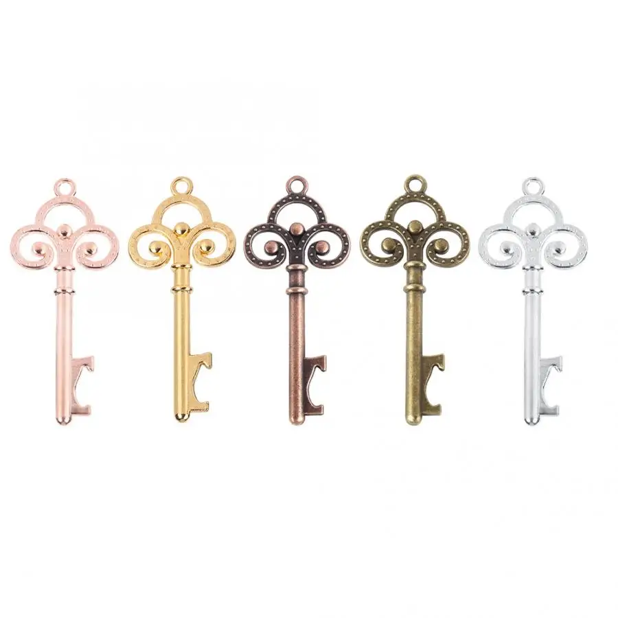 Openers 50 Pcs Vintage Zinc Alloy Key Shape Bottle Opener Portable Opening Tools with Sugar Box Wine Beer Opener