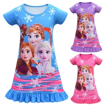 

Snow Queen Girls Dress Elsa Anna Dresses For Girls Birthday Gift Costume Party Princess Tutu Girs Summer Dress Children Clothing