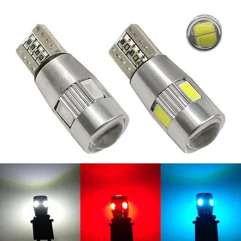 

1xT10 W5W Car LED Turn Signal Bulb Canbus Auto Interior Dome Reading Light Wedge Side Parking Reverse Brake Lamp 5W5 5630 6smd