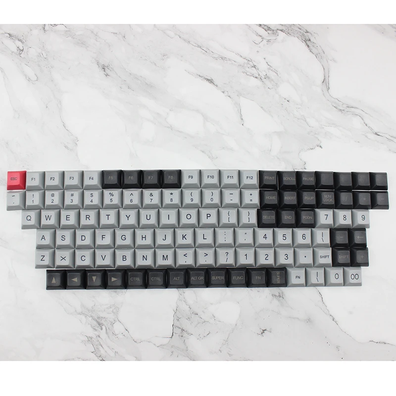 DSA светильник серый черный клавишный колпачок PBT топ лазерная гравировка