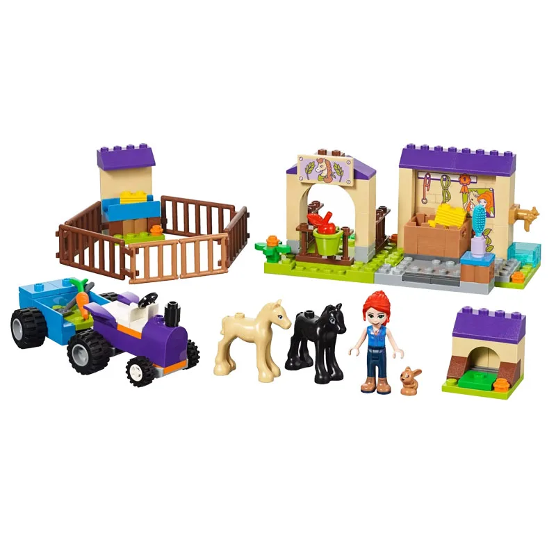 

New Girl Series Toys Mia's Foal Stable Compatible Legoingly Friends 41361 Building Blocks Bricks for Children Christmas Gift