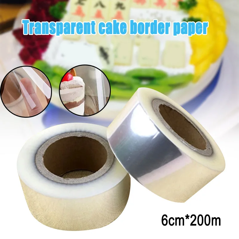 Transparent Clear Surrounding Edges Packing Tape Baking Cake Dessert Collar DIY Cake Decorating Tool DTT88