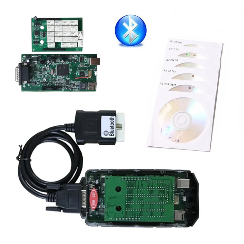 Новинка 2019 года с чехлом V5.008 R2 2016.r0 генератор ключей Bluetooth obd2 сканер vd ds150e cdp для