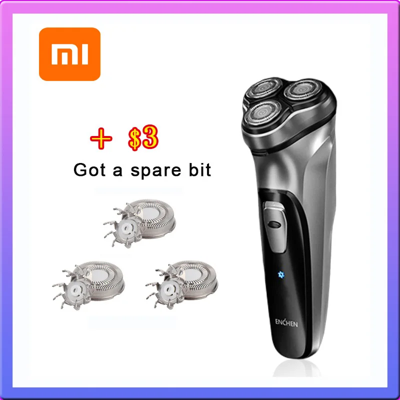 black XIAOMI для лица бритва Enchen BlackStone 3D электробритва, мужские моющиеся type-C USB Перезаряжаемый станок для бритья бороды бритва электрическая бритва xiaomi электро бритва - Цвет: black