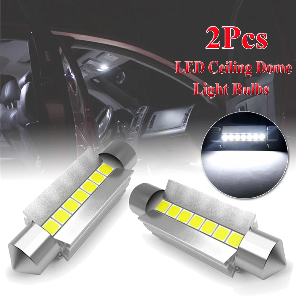 LED Interior Bulb 2Pcs Ceiling Dome Light Bulbs Personalized Lighting For Chevy 42MM 578 212-2 6000KBright White Car Accessories LED Interior Bulb 2Pcs Ceiling Dome Light Bulbs Personalized Lighting For Chevy 42MM 578 212-2 6000KBright White Car Accessories
