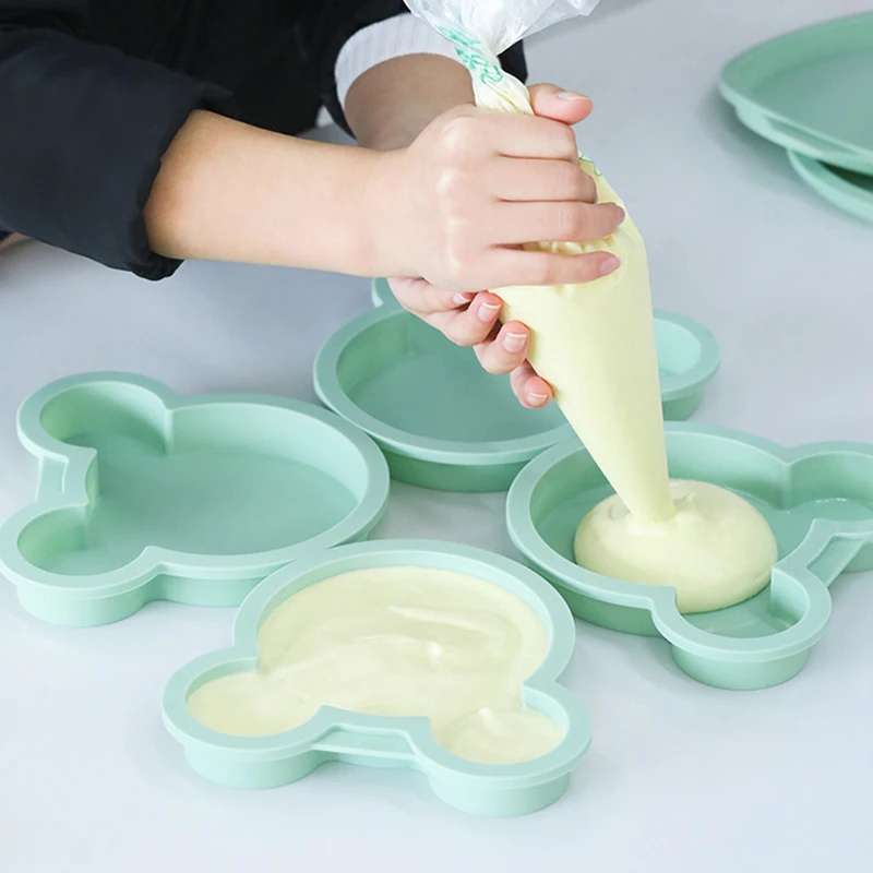 

Happy Birthday Party Bakeware For Kitchen Cake Pans Food Grade Silicone Mold Cake Bake Pan DIY Baking Tools Mould Party Supplies
