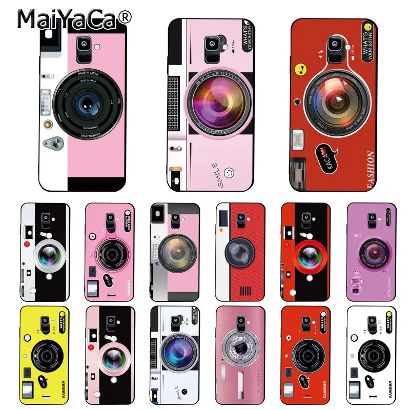 

MaiYaCa Retro Camera Phone Case For Samsung Galaxy A7 A8 A6 Plus A750 A9 2018 A50 A70 A20 A30 A40