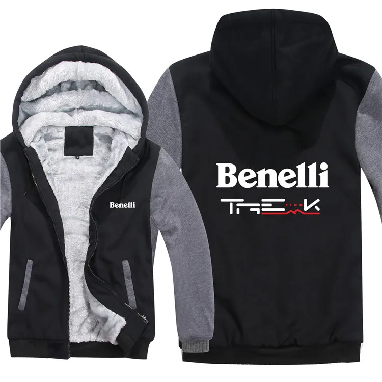 Зимние толстовки Benelli Trek 1130, мужские пальто на молнии, флисовая плотная Мужская толстовка benelli, пуловер