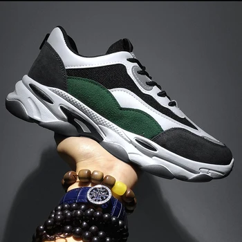 

Spring Men Shoes Rubber Shoes Sneakers Men's Running Shoes Wear-Resistant Casual Shoes Men's Korean-style Trendy Shoes Travel Tr