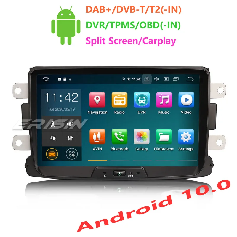 Erisin ES5125F 7 дюймов Android 10 0 автомобильное радио стерео OBD DAB + DVR USB CarPlay для Fiat Fiorino Citroen