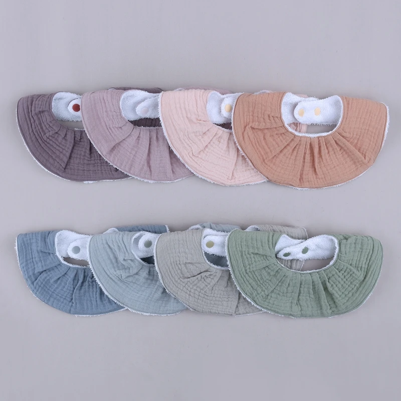 cute baby accessories Baby Feeding Drool Bib Collar Decoration Saliva Towel Soft Cotton Scarf Burp Cloth for Newborn Toddler Gifts teething toys for babies