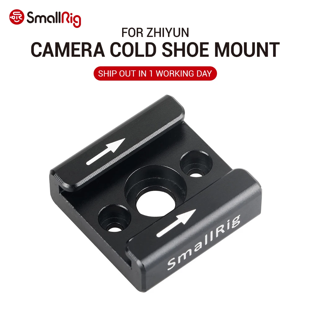 

SmallRig Cold Shoe Adapter Standard Shoe Type 1/4" Screw Hole - 1241 (Updated)