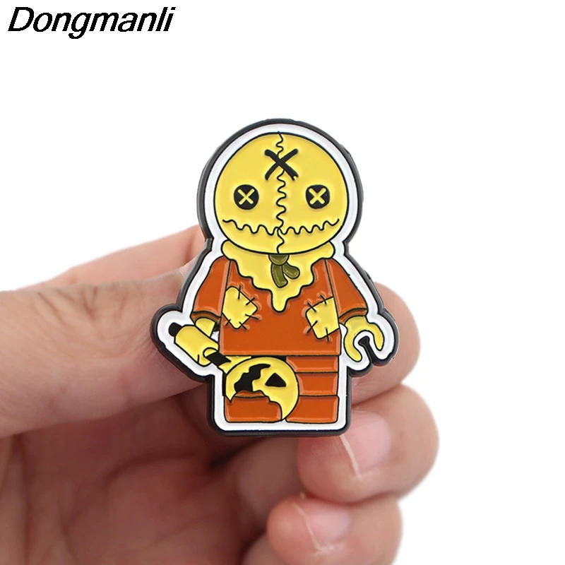 P4232 Dongmanli привидение на Хэллоуин, крутая жесткая эмалированная булавка, броши, металлическая брошь на булавке, рюкзак с нашивками, сумка, воротник, креативное ювелирное изделие