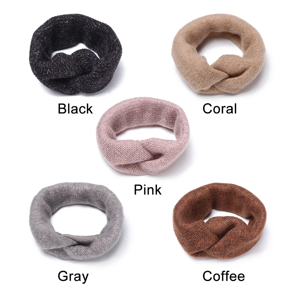 1PC New Cross Headbands Soft Woolen Weaving Warm Headwear Cute Korea Vintage Headdress Fashion Hair Styling Accessories Tools