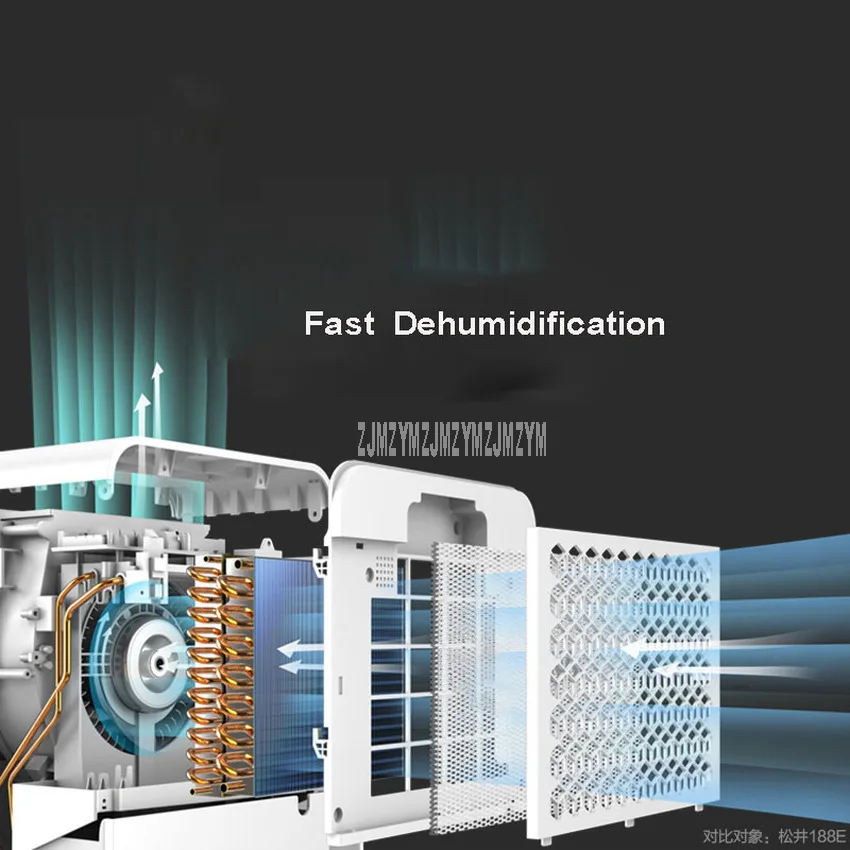 Осушитель для домашнего 2L резервуар для воды Спальня тихий промышленных подвал осушения воздуха осушение машина 0,27 кг/ч 220V