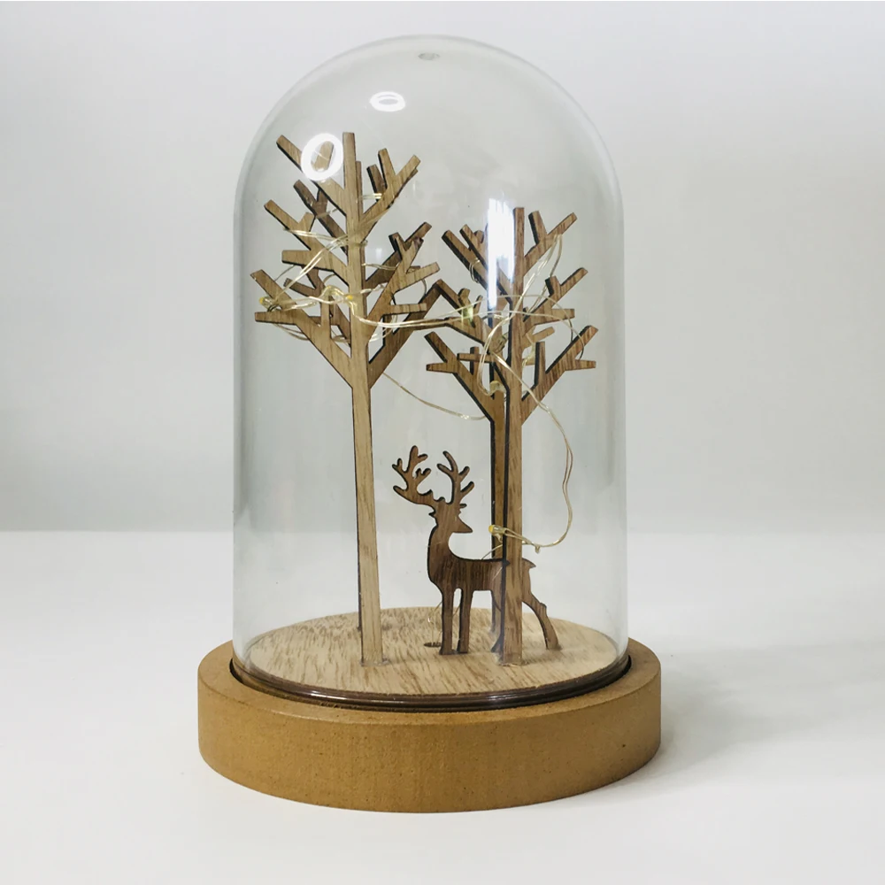 15 LED lights Four Tree And Deer Style String Light Desk Lamp Gift Decoration by Table Lamp Battery Powered Fairy Light