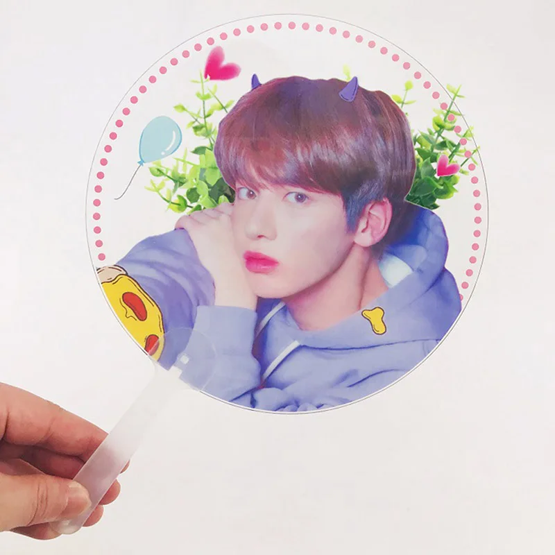 H05 Kpop TXT фото ручной вентилятор Soobin Yeonjun прозрачный ПВХ ручной вентилятор Taehyun Hueningkai летний канцелярский подарок - Цвет: H05